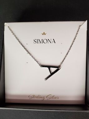 Sterling Silver Initial 'A' Pendant Necklace
